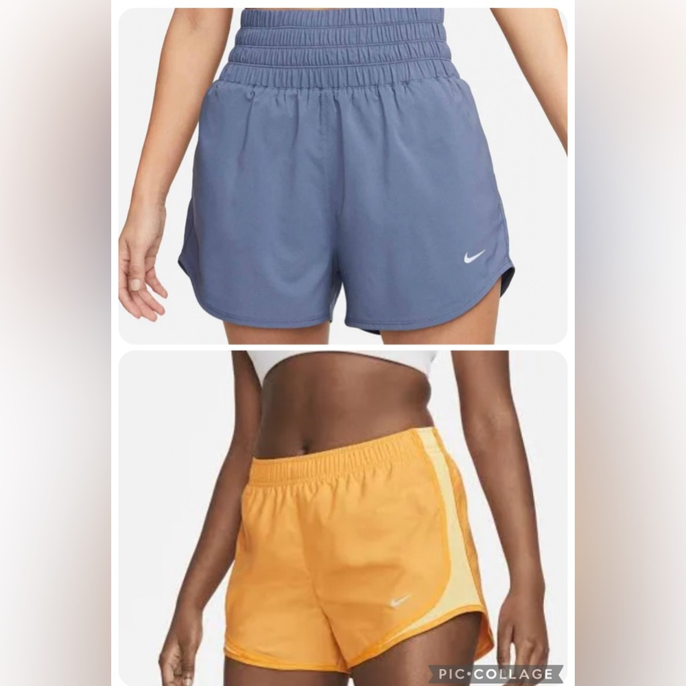 Nike Women's Athletic Shorts in Blue and Yellow